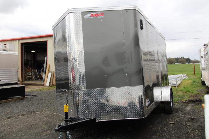 2019 Mirage X-Pres 7x12 Enclosed Cargo Trailer - Rear Ramp - Charcoal Exterior . 2019 Mirage X-Pres 7x12 Enclosed Cargo Trailer - Rear Ramp - Charcoal Exterior .