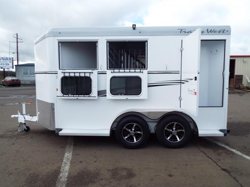 2017 Trails West Sierra Specialite 2 Horse Trailer - Aluminum Skin - Swing Out Saddle Rack! - Rear Broom Closet! 2017 Trails West Sierra Specialite 2 Horse Trailer - Aluminum Skin - Swing Out Saddle Rack! - Rear Broom Closet!