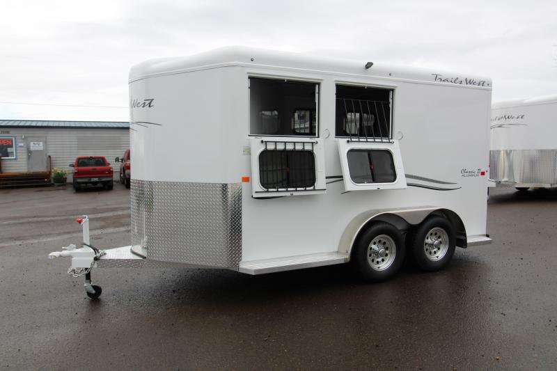 2018 Trails West Classic - Aluminum skin steel frame - Aluminum Wheels - 2 Horse Trailer 2018 Trails West Classic - Aluminum skin steel frame - Aluminum Wheels - 2 Horse Trailer