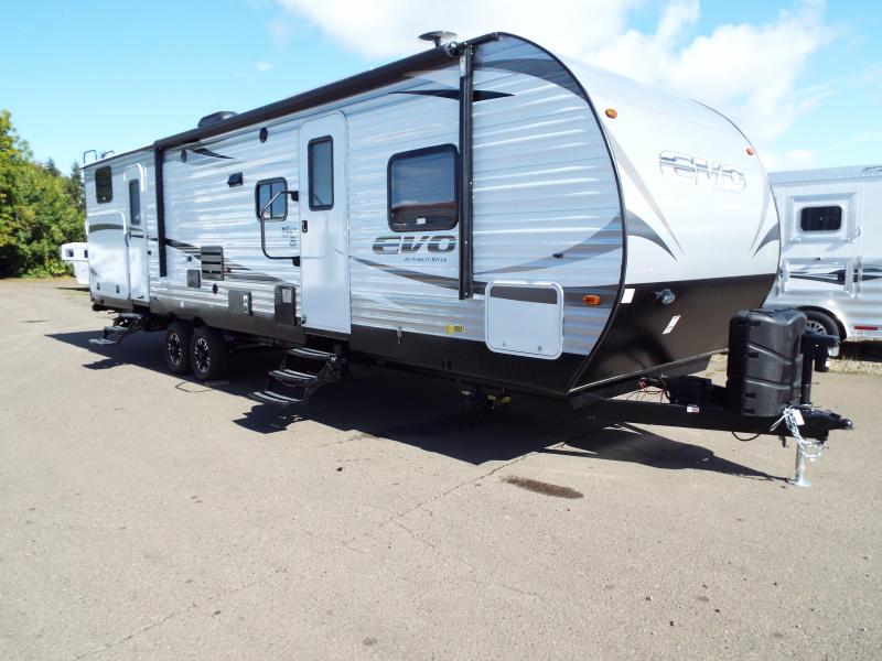 2018 Evo 3250 Travel Trailer - Outside Kitchen - Dual Slide Outs - TV - Silver Birch Interior Decor - PRICE REDUCED BY $2200 2018 Evo 3250 Travel Trailer - Outside Kitchen - Dual Slide Outs - TV - Silver Birch Interior Decor - PRICE REDUCED BY $2200