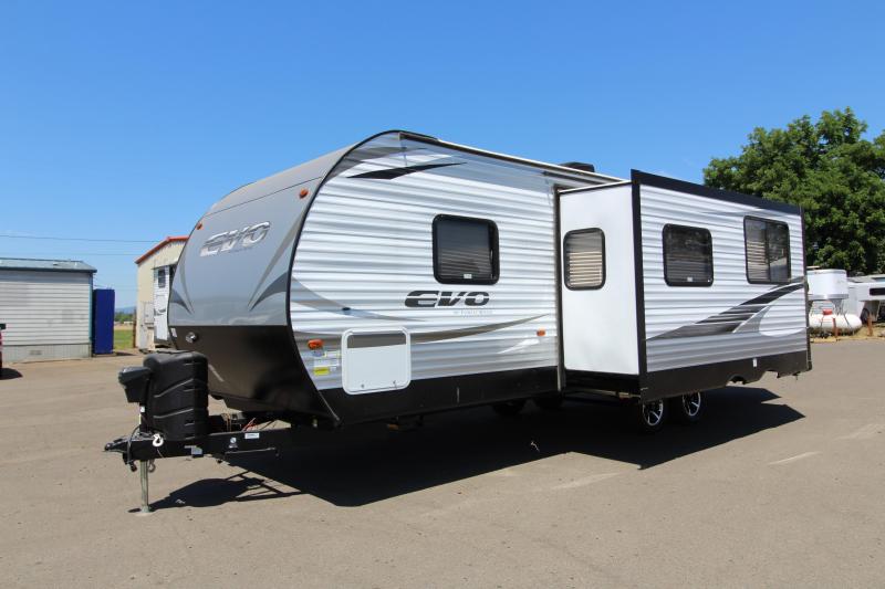 2018 Evo Travel Trailer 2550 - Arctic Package - Solar Power - Back Up Camera Prep - Storage Plus Door - Aluminum Wheels - Silver Birch Interior Decor - PRICE REDUCED BY $2100 2018 Evo Travel Trailer 2550 - Arctic Package - Solar Power - Back Up Camera Prep - Storage Plus Door - Aluminum Wheels - Silver Birch Interior Decor - PRICE REDUCED BY $2100