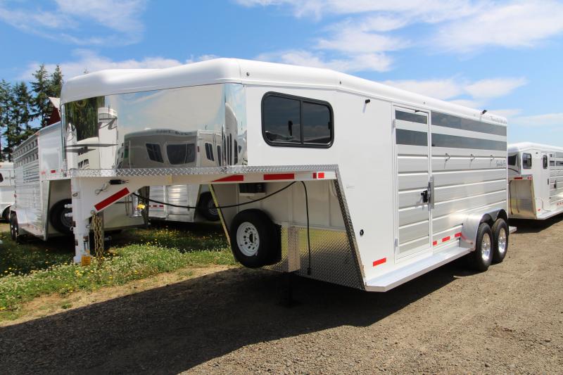 2019 Trails West Santa Fe 17 ft Gooseneck 3 Horse Trailer - Steel Frame Aluminum Skin - Escape Door - Swing Out Saddle Rack 2019 Trails West Santa Fe 17 ft Gooseneck 3 Horse Trailer - Steel Frame Aluminum Skin - Escape Door - Swing Out Saddle Rack