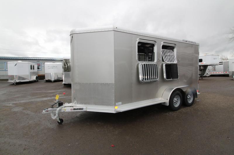 2018 Featherlite 9409 2 Horse Bumper Pull Trailer - All Aluminum - 7' Tall - Roomy Tack Room with Swing Out Saddle Rack - Champagne Exterior Color 2018 Featherlite 9409 2 Horse Bumper Pull Trailer - All Aluminum - 7' Tall - Roomy Tack Room with Swing Out Saddle Rack - Champagne Exterior Color
