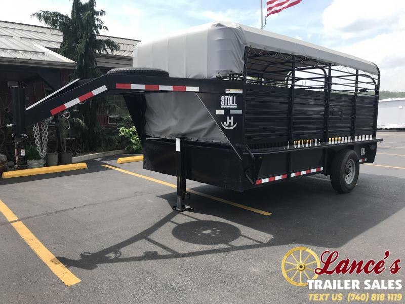 2015 Stoll 14' Canvas Top Stock Trailer 2015 Stoll 14' Canvas Top Stock Trailer