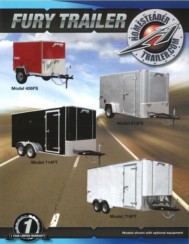 5 x 8 Homesteader Fury 3K Enclosed Cargo Trailer 5 x 8 Homesteader Fury 3K Enclosed Cargo Trailer