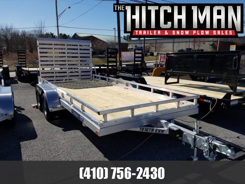 6.5' x 16' ALUMA Aluminum Wood Deck Utility Trailer 7k 6.5' x 16' ALUMA Aluminum Wood Deck Utility Trailer 7k