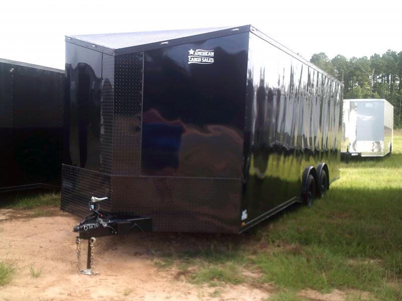 8.5'X20' DOUBLE TORSION SPREAD AXLE BLACK/BLACKOUT CAR-HAULER 8.5'X20' DOUBLE TORSION SPREAD AXLE BLACK/BLACKOUT CAR-HAULER