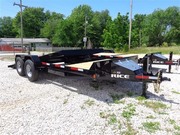 Rice 16'+6' Bumper Pull 14000# Partial Tilt Heavy Duty Flatbed Rice 16'+6' Bumper Pull 14000# Partial Tilt Heavy Duty Flatbed