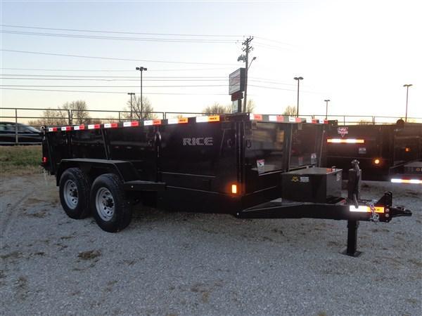 Rice 82" x 14' Bumper Pull 14000# Dump Trailer Rice 82" x 14' Bumper Pull 14000# Dump Trailer