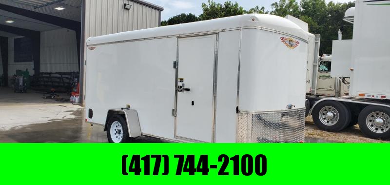 2019 H&H 6X14 SINGLE WHITE ROUND TOP CARGO W/RAMP DOOR 2019 H&H 6X14 SINGLE WHITE ROUND TOP CARGO W/RAMP DOOR
