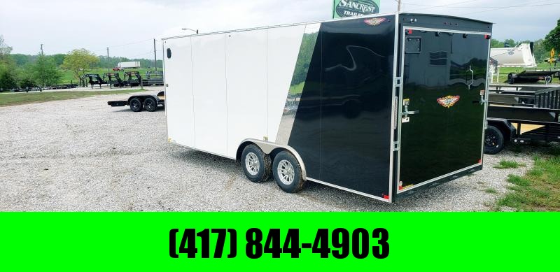 2019 H AND H 101 X 20 CARGO TRAILER (2 TONE) BLACK AND WHITE 2019 H AND H 101 X 20 CARGO TRAILER (2 TONE) BLACK AND WHITE
