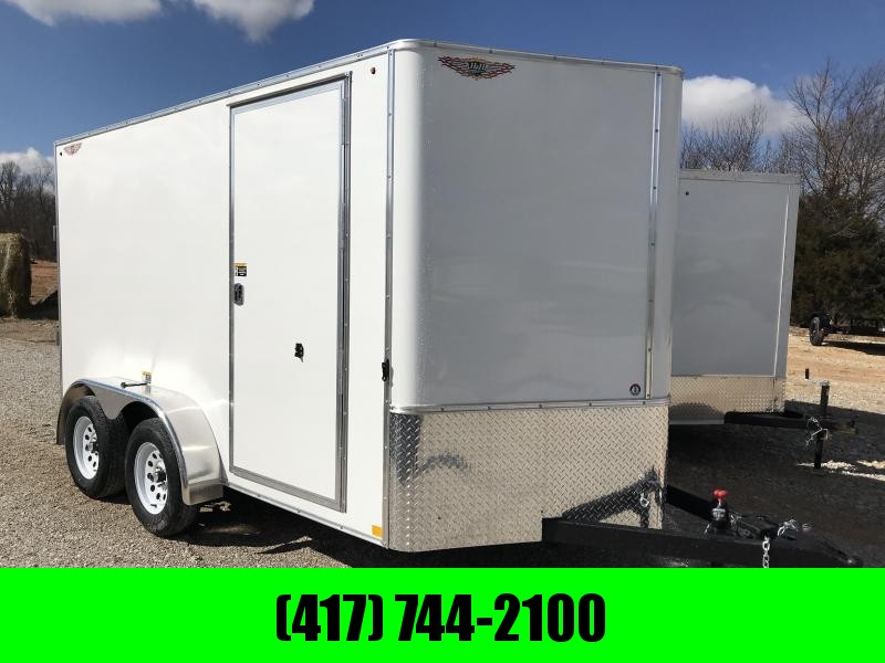 2019 H&H 7X12 TANDEM WHITE CARGO W/6'6" HEIGHT 2019 H&H 7X12 TANDEM WHITE CARGO W/6'6" HEIGHT