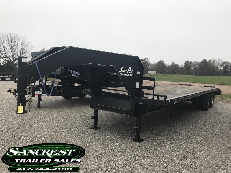 2013 Sure Pull Trailers 102X30 GOOSENECK Trailer W/10 AXLES FLIP RAMPS AND 4 NEW TIRES(OTHER 4 NEWER CONDITION) 2013 Sure Pull Trailers 102X30 GOOSENECK Trailer W/10 AXLES FLIP RAMPS AND 4 NEW TIRES(OTHER 4 NEWER CONDITION)