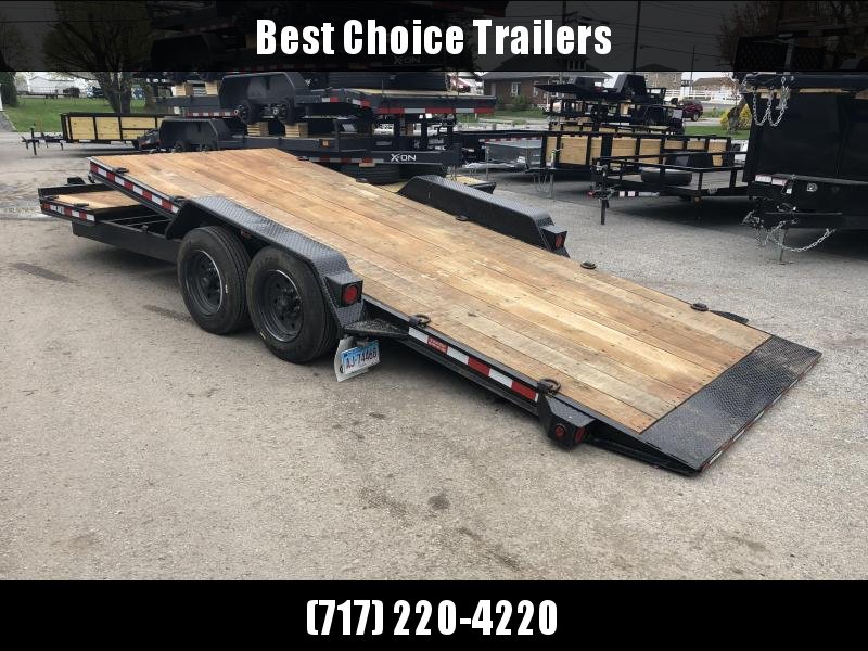 USED 2019 Rolls Rite 17+5' Gravity Tilt Equipment Trailer 16000# GVW * 8000# AXLE UPGRADE * 2 CHAIN TRAYS * DEXTER TORSION * OAK DECK * EXTRA D-RINGS USED 2019 Rolls Rite 17+5' Gravity Tilt Equipment Trailer 16000# GVW * 8000# AXLE UPGRADE * 2 CHAIN TRAYS * DEXTER TORSION * OAK DECK * EXTRA D-RINGS