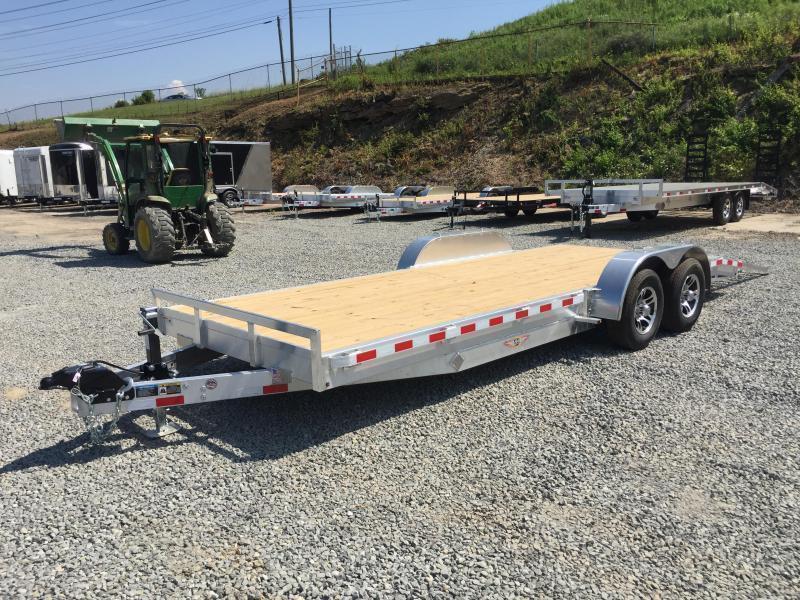 H&H 7x20' 9990 Low Profile Aluminum Car Hauler * HEAVY DUTY 8" FRAME * TORSION DROP AXLES