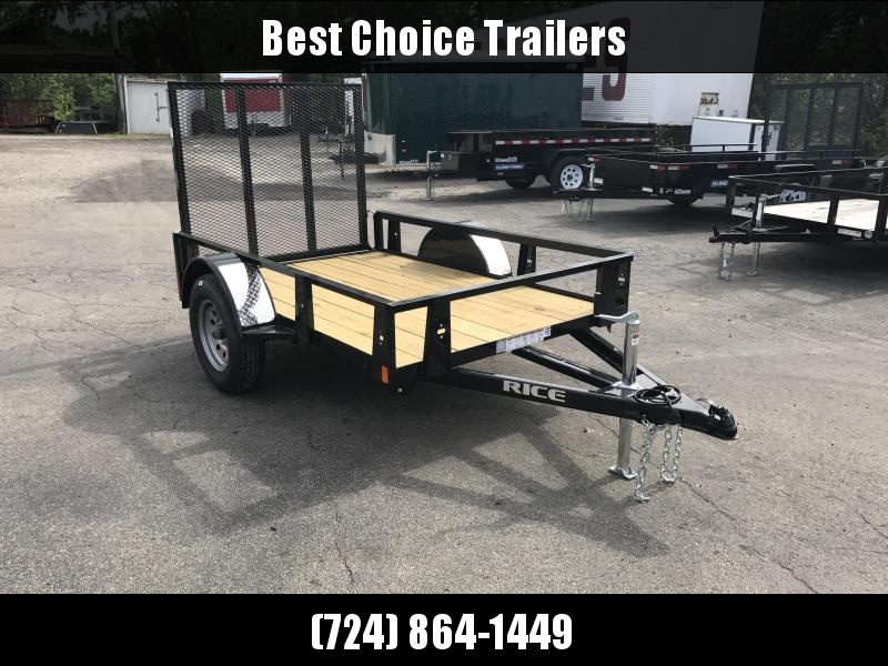 2018 Rice 5x8' Angle Iron Utility Landscape Trailer 2990# GVW RS58 * SET BACK JACK * BULLET LED'S * TUBE GATE 2018 Rice 5x8' Angle Iron Utility Landscape Trailer 2990# GVW RS58 * SET BACK JACK * BULLET LED'S * TUBE GATE