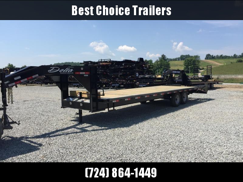 2018 Delta 102"x25+5' Gooseneck Deckover Trailer 14000# GVW 2018 Delta 102"x25+5' Gooseneck Deckover Trailer 14000# GVW