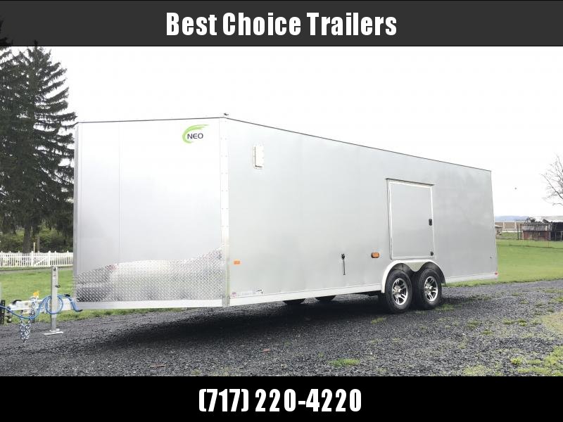 2018 NEO 8.5x22' NCBR Aluminum Round Top Enclosed Car Hauler Trailer 7000# GVW NCB2285R6 * ESCAPE DOOR * +6" HEIGHT * CEILING LINER * 5200# TORSION * ALUMINUM WHEELS 2018 NEO 8.5x22' NCBR Aluminum Round Top Enclosed Car Hauler Trailer 7000# GVW NCB2285R6 * ESCAPE DOOR * +6" HEIGHT * CEILING LINER * 5200# TORSION * ALUMINUM WHEELS