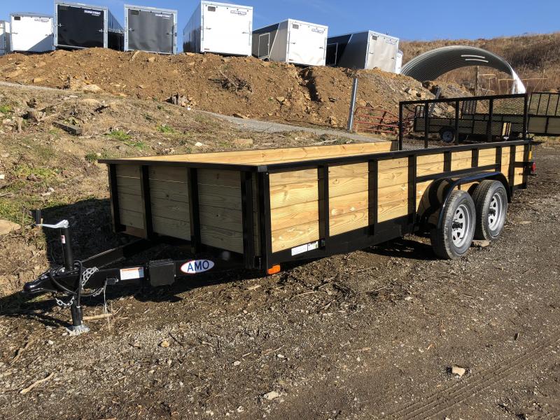 2018 AMO 76"x16' Wood Side Utility Trailer 7000# GVW 2018 AMO 76"x16' Wood Side Utility Trailer 7000# GVW