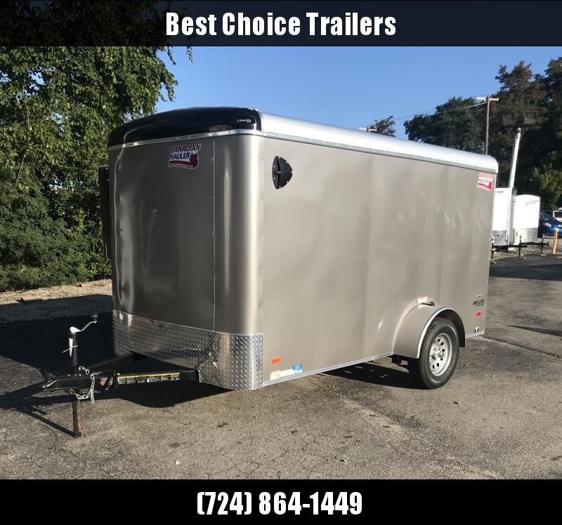 2018 American Hauler 6x12' Enclosed Cargo Trailer 2990# GVW ALC612SA * PEWTER * RAMP DOOR * ROUND TOP * SCREWLESS * STABILIZER JACKS * 16" O.C. FLOORS/WALLS/CEILING * CLEARANCE - FREE ALUMINUM WHEELS 2018 American Hauler 6x12' Enclosed Cargo Trailer 2990# GVW ALC612SA * PEWTER * RAMP DOOR * ROUND TOP * SCREWLESS * STABILIZER JACKS * 16" O.C. FLOORS/WALLS/CEILING * CLEARANCE - FREE ALUMINUM WHEELS
