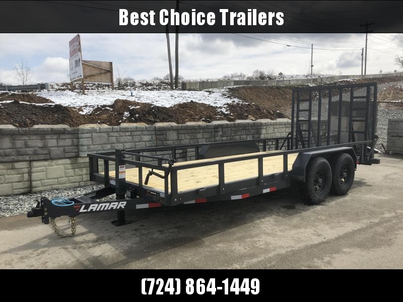 2018 Lamar 7x18' Utility Trailer 9990# GVW - HD RAMP * REMOVABLE SIDES 2018 Lamar 7x18' Utility Trailer 9990# GVW - HD RAMP * REMOVABLE SIDES