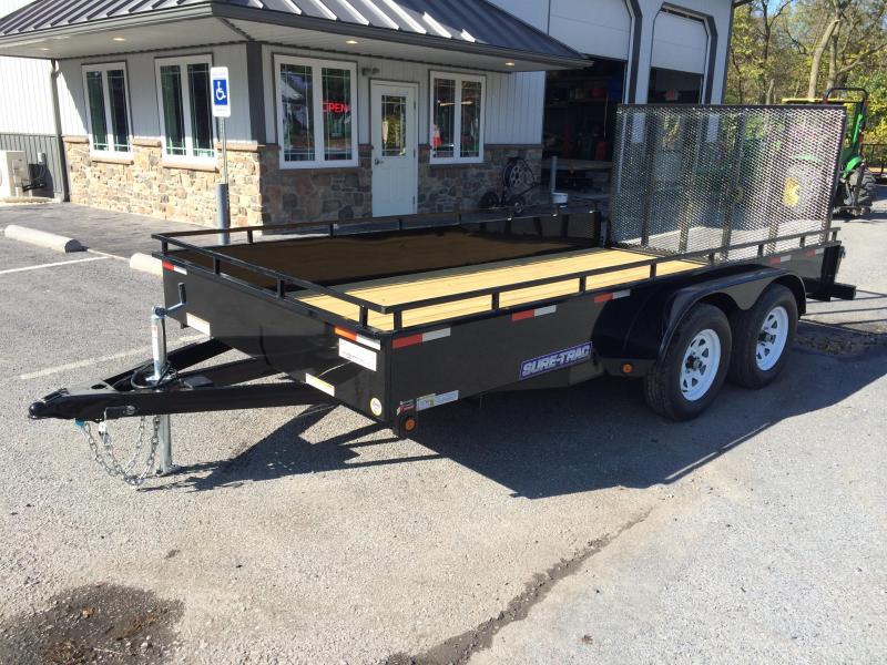2018 Sure-Trac 7x16' Steel High Side Utility Trailer 7000# GVW 2018 Sure-Trac 7x16' Steel High Side Utility Trailer 7000# GVW