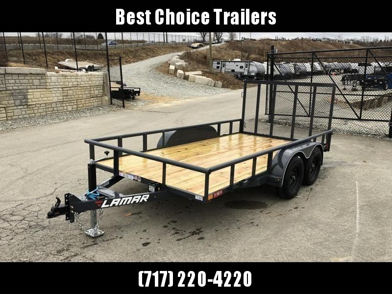 2019 Lamar 7x14 Utility Trailer 7000 Gvw Deluxe Pipe Top Tube