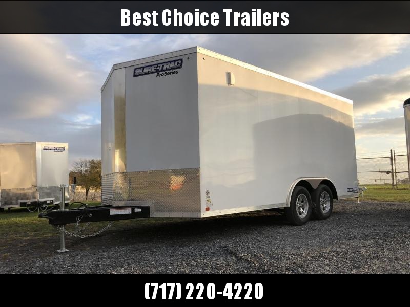 2019 Sure-Trac 8.5x16' Enclosed Cargo Trailer 7000# GVW * WHITE 2019 Sure-Trac 8.5x16' Enclosed Cargo Trailer 7000# GVW * WHITE