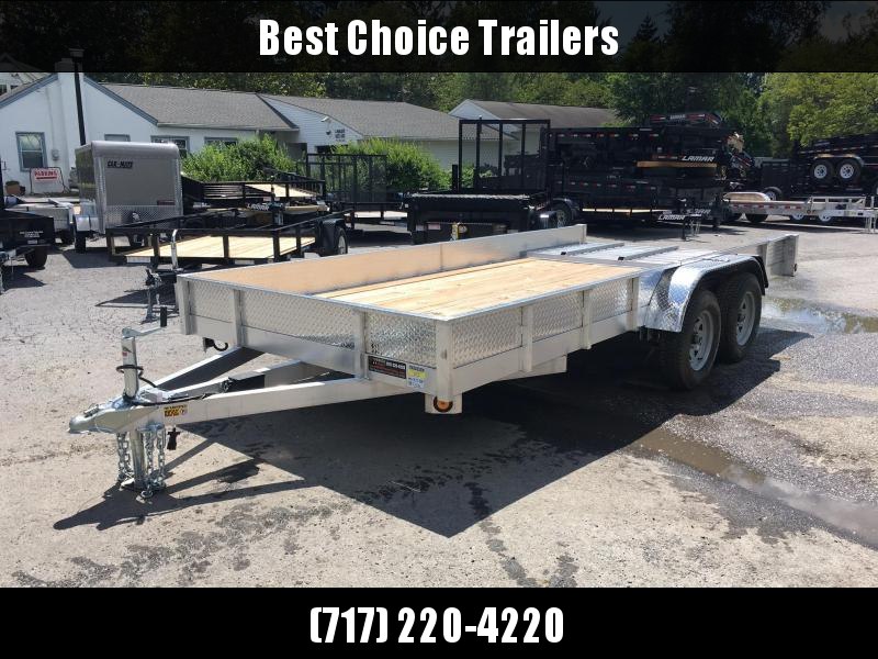 2018 QSA 7x16' 7000# GVW Aluminum Landscape Utility Trailer ATP SIDES * CLEARANCE - FREE ALUMINUM WHEELS 2018 QSA 7x16' 7000# GVW Aluminum Landscape Utility Trailer ATP SIDES * CLEARANCE - FREE ALUMINUM WHEELS