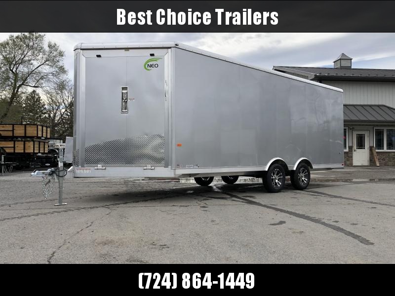 2019 NEO Aluminum 8.5x20' 7000# Multi-Sport/Enclosed Car Trailer NMS2085 * FRONT RAMP * WHITE VINYL WALLS * ALUMINUM WHEELS * SILVER EXTERIOR * UTV HAULER 2019 NEO Aluminum 8.5x20' 7000# Multi-Sport/Enclosed Car Trailer NMS2085 * FRONT RAMP * WHITE VINYL WALLS * ALUMINUM WHEELS * SILVER EXTERIOR * UTV HAULER