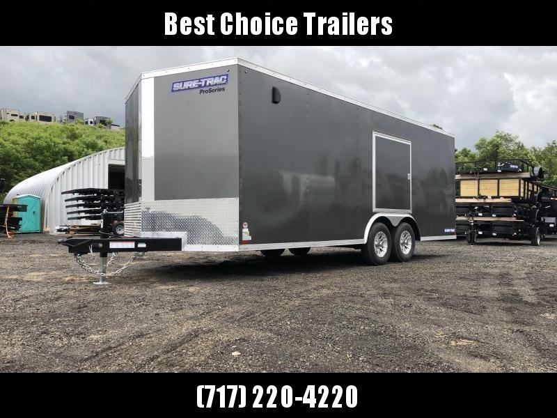 2019 Sure-Trac 8.5x24' Enclosed Car Trailer 9900# GVW * DELUXE * WHITE * 7K JACK * ESCAPE HATCH * FINISHED WALLS * NUDO FLOOR & RAMP * TORSION * 48" DOOR & MORE 2019 Sure-Trac 8.5x24' Enclosed Car Trailer 9900# GVW * DELUXE * WHITE * 7K JACK * ESCAPE HATCH * FINISHED WALLS * NUDO FLOOR & RAMP * TORSION * 48" DOOR & MORE