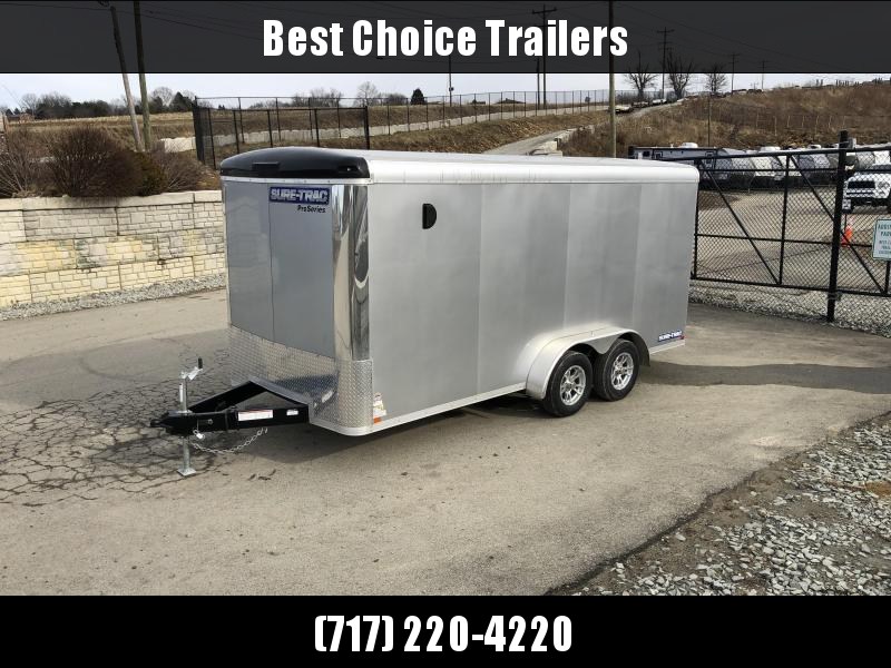 2019 Sure-Trac 7x16' Enclosed Cargo Trailer 7000# GVW * SILVER FROST 2019 Sure-Trac 7x16' Enclosed Cargo Trailer 7000# GVW * SILVER FROST