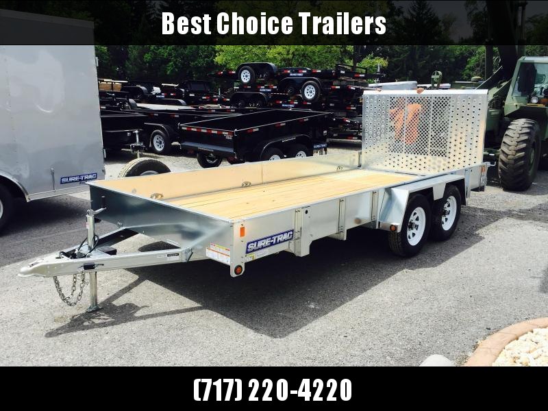 NEW Sure-Trac 7X16' Galvanized High Side Landscape Utility Trailer 7000# * FREE ALUMINUM WHEELS NEW Sure-Trac 7X16' Galvanized High Side Landscape Utility Trailer 7000# * FREE ALUMINUM WHEELS