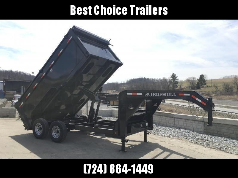 2018 Iron Bull 7x16' Gooseneck Dump Trailer 14000# GVW - 4' HIGH SIDES 2018 Iron Bull 7x16' Gooseneck Dump Trailer 14000# GVW - 4' HIGH SIDES