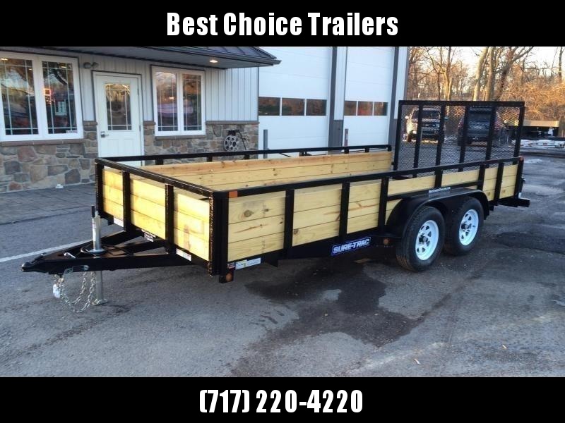 2019 Sure-Trac 7x16' Tube Top Three Board High Side Landscape Utility Trailer 7000# GVW 2019 Sure-Trac 7x16' Tube Top Three Board High Side Landscape Utility Trailer 7000# GVW