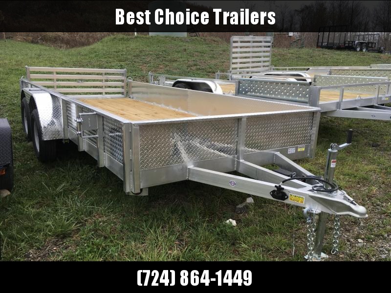 2018 QSA 7x16' Deluxe Aluminum Utility Trailer 7000# GVW - ATP SIDES 2018 QSA 7x16' Deluxe Aluminum Utility Trailer 7000# GVW - ATP SIDES