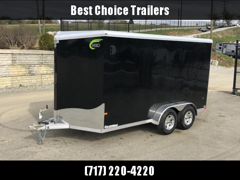 2019 Neo 7x16 NAVR Aluminum Enclosed Cargo Trailer * BLACK EXTERIOR * RAMP DOOR * ALUMINUM WHEELS * PLASTIC VENTS * PRO STAB JACKS 2019 Neo 7x16 NAVR Aluminum Enclosed Cargo Trailer * BLACK EXTERIOR * RAMP DOOR * ALUMINUM WHEELS * PLASTIC VENTS * PRO STAB JACKS