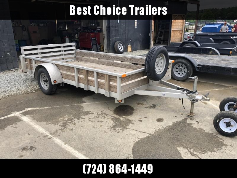 USED 6x12 QSA Aluminum Utility Landscape Trailer 2990# GVW * BI-FOLD GATE * SPARE TIRE * DELUXE MODEL * WOOD SIDES * INTEGRATED FRAME USED 6x12 QSA Aluminum Utility Landscape Trailer 2990# GVW * BI-FOLD GATE * SPARE TIRE * DELUXE MODEL * WOOD SIDES * INTEGRATED FRAME