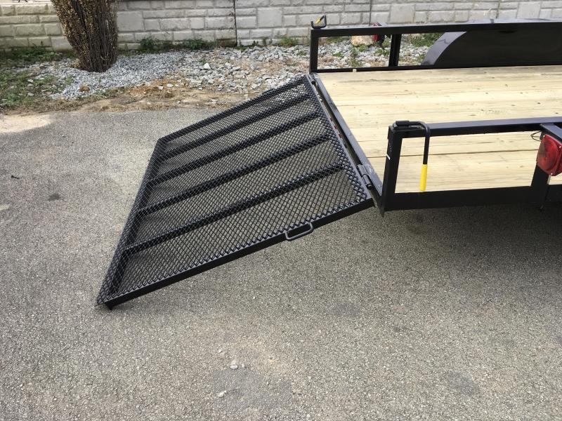 2019 amo 76x14 angle iron utility landscape trailer 7000 gvw
