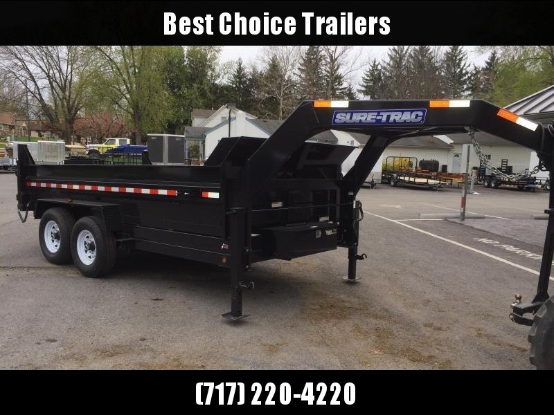 2018 Sure-Trac 7x14' Gooseneck Dump Trailer 14000# GVW * CLEARANCE - FREE ALUMINUM WHEELS in Ashburn, VA 2018 Sure-Trac 7x14' Gooseneck Dump Trailer 14000# GVW * CLEARANCE - FREE ALUMINUM WHEELS in Ashburn, VA