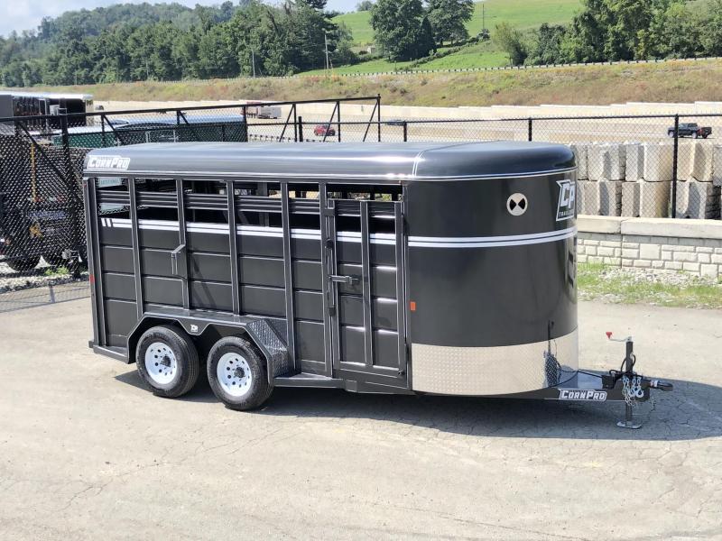 2019 Corn Pro 16' Livestock Trailer 7000# GVW * GREY 2019 Corn Pro 16' Livestock Trailer 7000# GVW * GREY