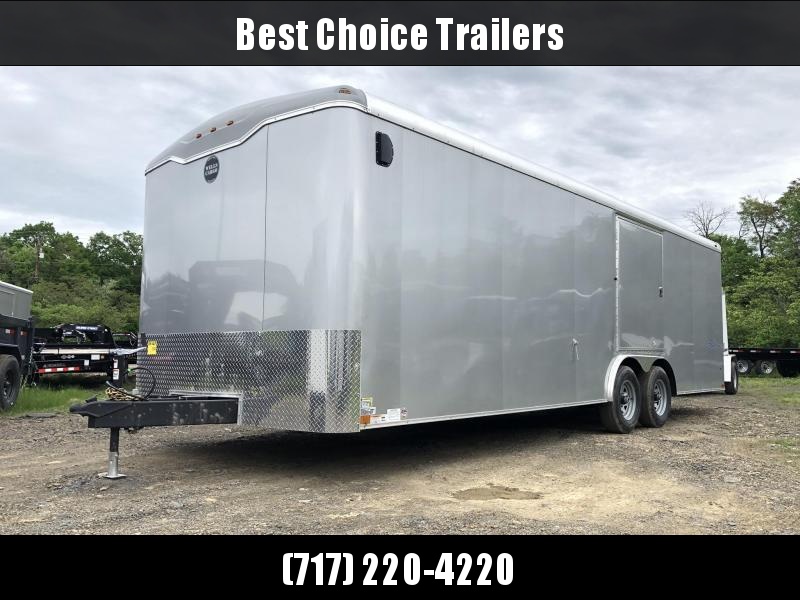 2019 Wells Cargo 8.5x24' RoadForce Enclosed Car Trailer 9990# GVW * SILVER EXTERIOR * RAMP DOOR * TORSION * ESCAPE HATCH * ROUND TOP * SCREWLESS 2019 Wells Cargo 8.5x24' RoadForce Enclosed Car Trailer 9990# GVW * SILVER EXTERIOR * RAMP DOOR * TORSION * ESCAPE HATCH * ROUND TOP * SCREWLESS