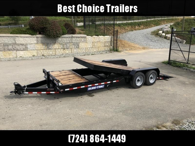 2019 Sure Trac Gravity Tilt Equipment Trailer 7'X18+4' 16000# * OAK DECKING * 8" TONGUE/FRAME * HD NOSEPLATE COUPLER * 12K JACK 2019 Sure Trac Gravity Tilt Equipment Trailer 7'X18+4' 16000# * OAK DECKING * 8" TONGUE/FRAME * HD NOSEPLATE COUPLER * 12K JACK