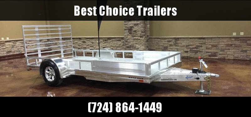 2018 Sundowner 7x14' All Aluminum ATV Hauler Trailer 4025# GVW 8114SUT * EXTRUDED FLOOR * TORSION * BRAKES * SIDE RAILS * ATV RAMPS * CLEARANCE 2018 Sundowner 7x14' All Aluminum ATV Hauler Trailer 4025# GVW 8114SUT * EXTRUDED FLOOR * TORSION * BRAKES * SIDE RAILS * ATV RAMPS * CLEARANCE