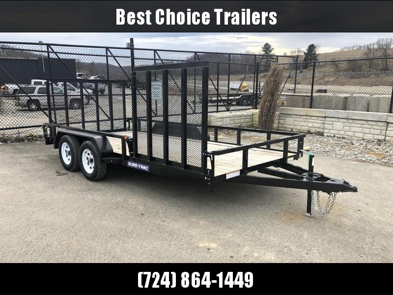 2019 Sure Trac 7x16' Tube Top Utility Landscape Trailer 7000# GVW * SIDE ATV GATE 2019 Sure Trac 7x16' Tube Top Utility Landscape Trailer 7000# GVW * SIDE ATV GATE