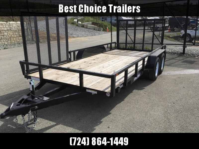 2019 Sure Trac 7x16' Tube Top Utility Landscape Trailer 7000# GVW * SIDE ATV GATE 2019 Sure Trac 7x16' Tube Top Utility Landscape Trailer 7000# GVW * SIDE ATV GATE