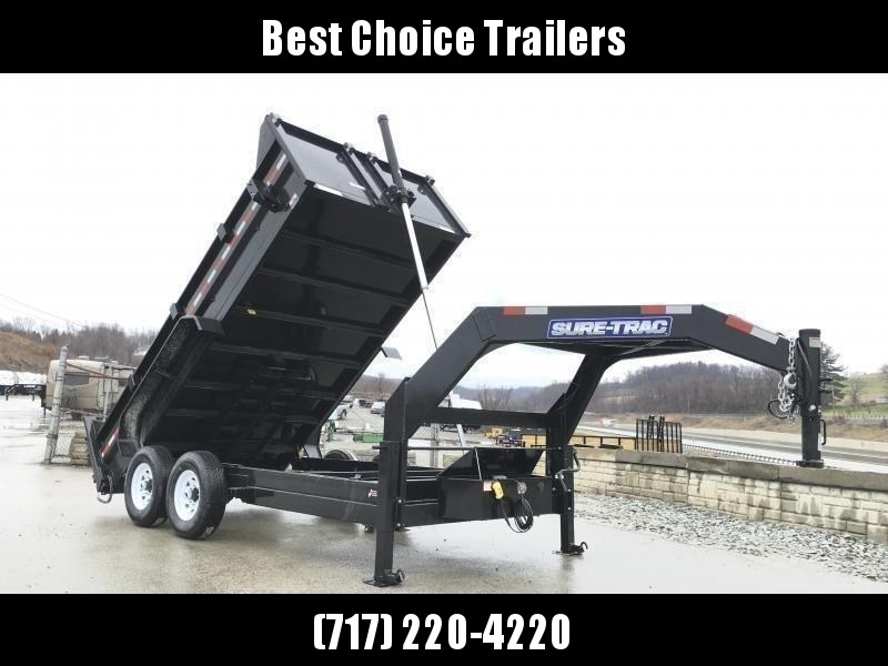 2019 Sure-Trac 7x14' 14000# Low Profile HD GOOSENECK Dump Trailer - TELESCOPIC HOIST 2019 Sure-Trac 7x14' 14000# Low Profile HD GOOSENECK Dump Trailer - TELESCOPIC HOIST