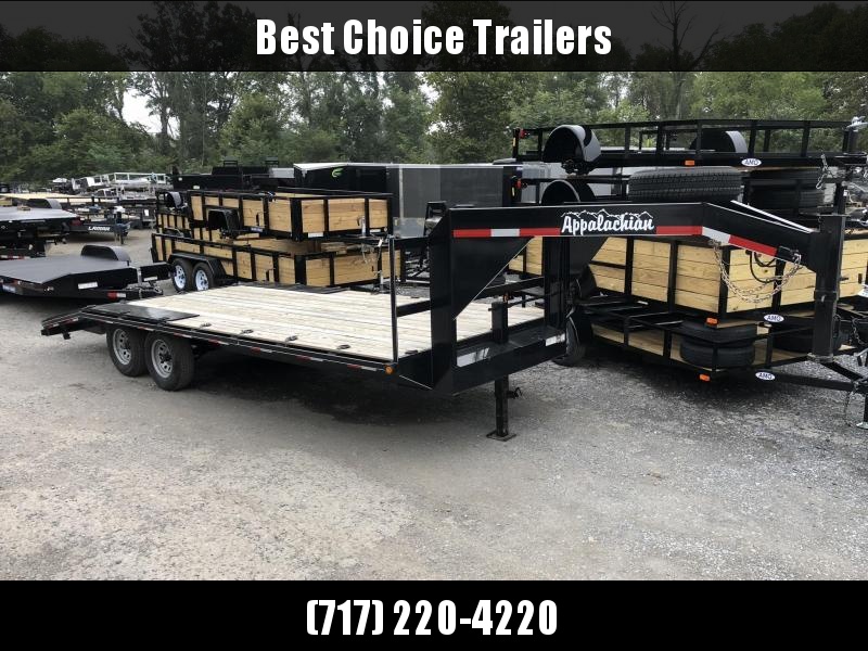 USED 2018 Appalachian 102x16+4' Gooseneck Beavertail Deckover Pop Up Dovetail 9990# GVW USED 2018 Appalachian 102x16+4' Gooseneck Beavertail Deckover Pop Up Dovetail 9990# GVW