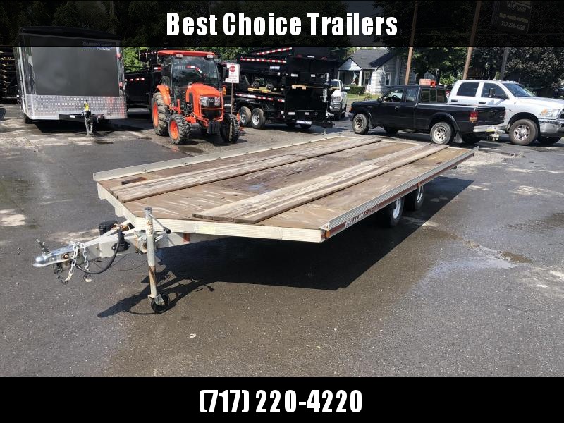 USED Triton 102x18' Aluminum Deckover Trailer 4400# GVW * TANDEM AXLE * ALUMINUM FRAME * TORSION * BRAKES USED Triton 102x18' Aluminum Deckover Trailer 4400# GVW * TANDEM AXLE * ALUMINUM FRAME * TORSION * BRAKES