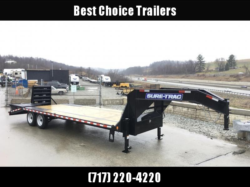 2018 Sure-Trac 102x20+5 17600# Gooseneck Beavertail Deckover Trailer * 8000# AXLE UPGRADE * PIERCED FRAME * CLEARANCE 2018 Sure-Trac 102x20+5 17600# Gooseneck Beavertail Deckover Trailer * 8000# AXLE UPGRADE * PIERCED FRAME * CLEARANCE